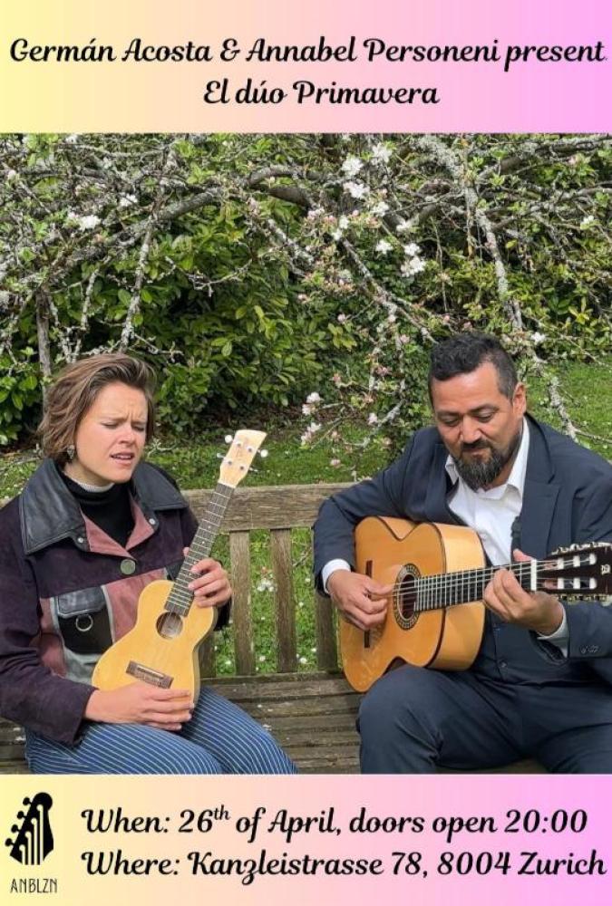 flyer von Annabel und Géerman - el primavera duo